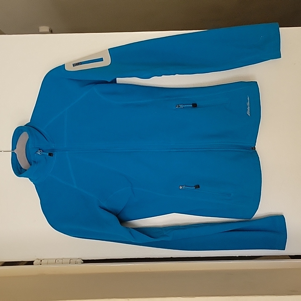 NWOT Eddie Bauer Women's First Ascent Blue Full-Zip Fleece Jacket Extra Small